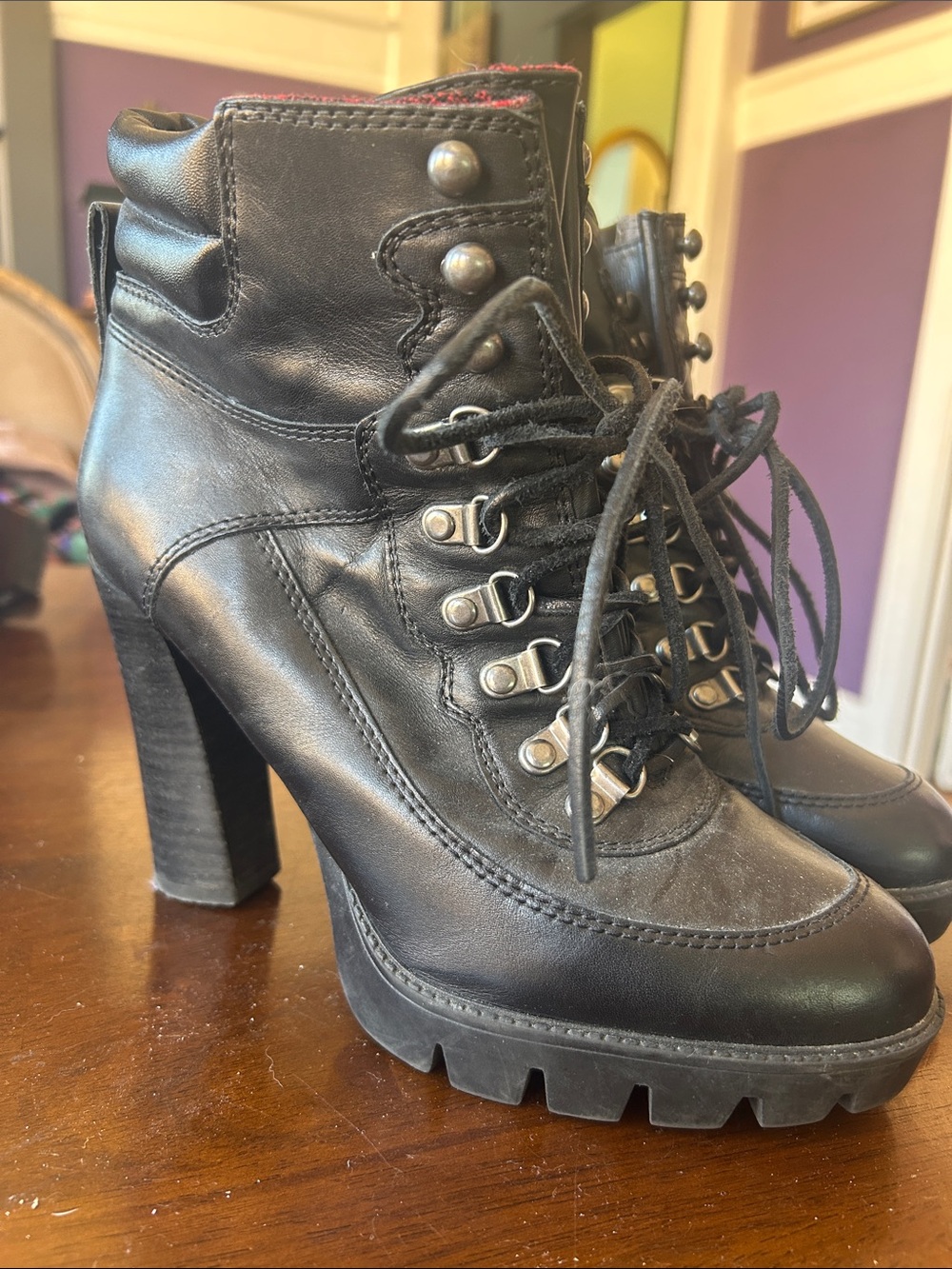 Women's Nine West lace up boots